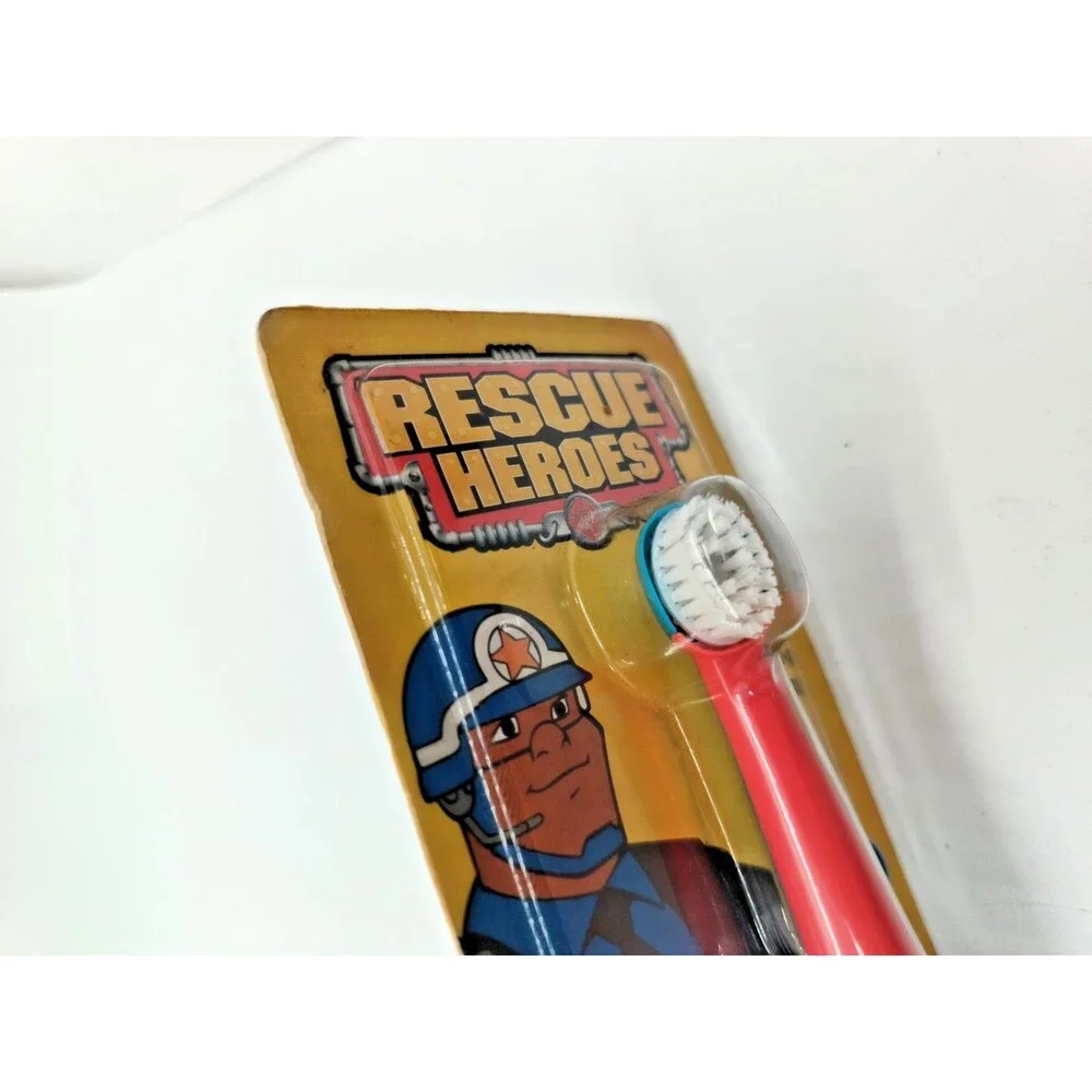 Vintage RESCUE HEROES Jake Justice  Toothbrush Battery Powered Fisher Price NEW